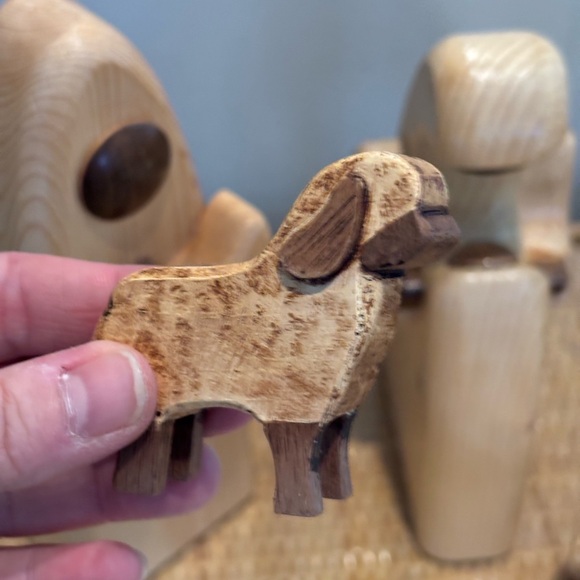 Handmade wood Nativity scene 6 pcs in excellent condition ! - Picture 2 of 7